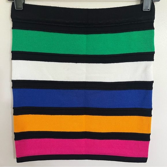 Vintage 90's Bongo Bodycon Pencil Skirt Juniors Medium Multicolor Striped - Picture 8 of 8
